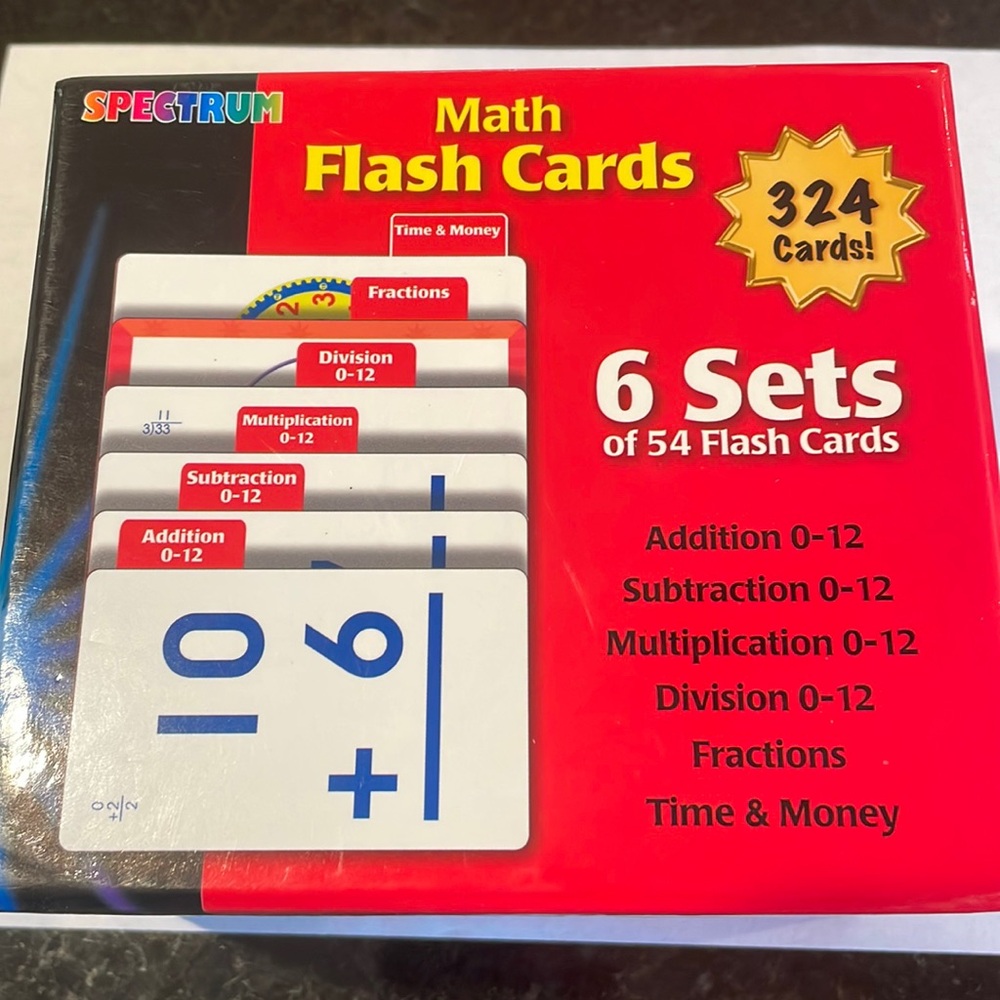 Spectrum Math Flash Cards 324count